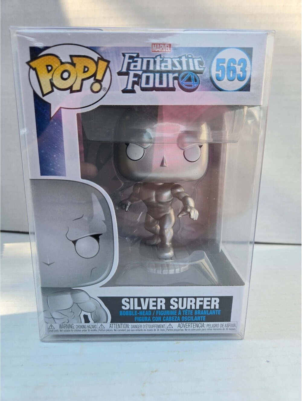 Funko Pop! Marvel Fantastic Four Silver Surfer #563 in plastic case